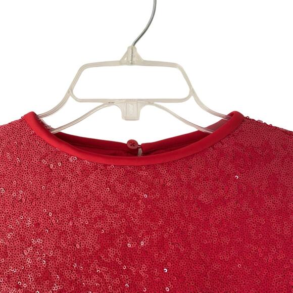 Kate Spade Red Sequin Shift Party Cocktail Evening Dress size 00 - Picture 5 of 11